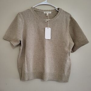 Shop Dahl Louise Sweater Tee Cotton Linen Blend Medium
